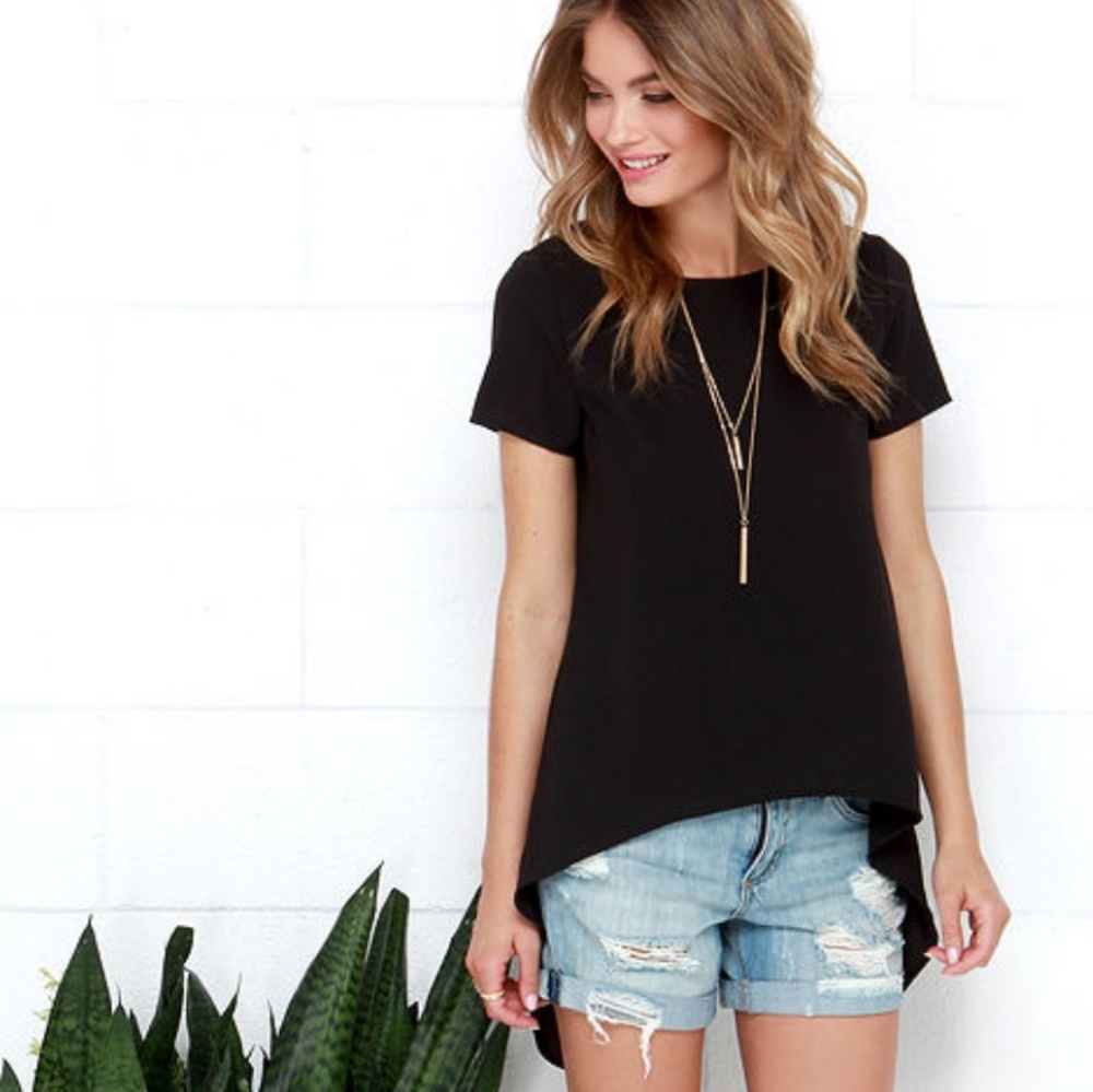 Lulu's high low split back top - Picture 8 of 8